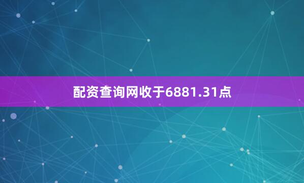 配资查询网收于6881.31点